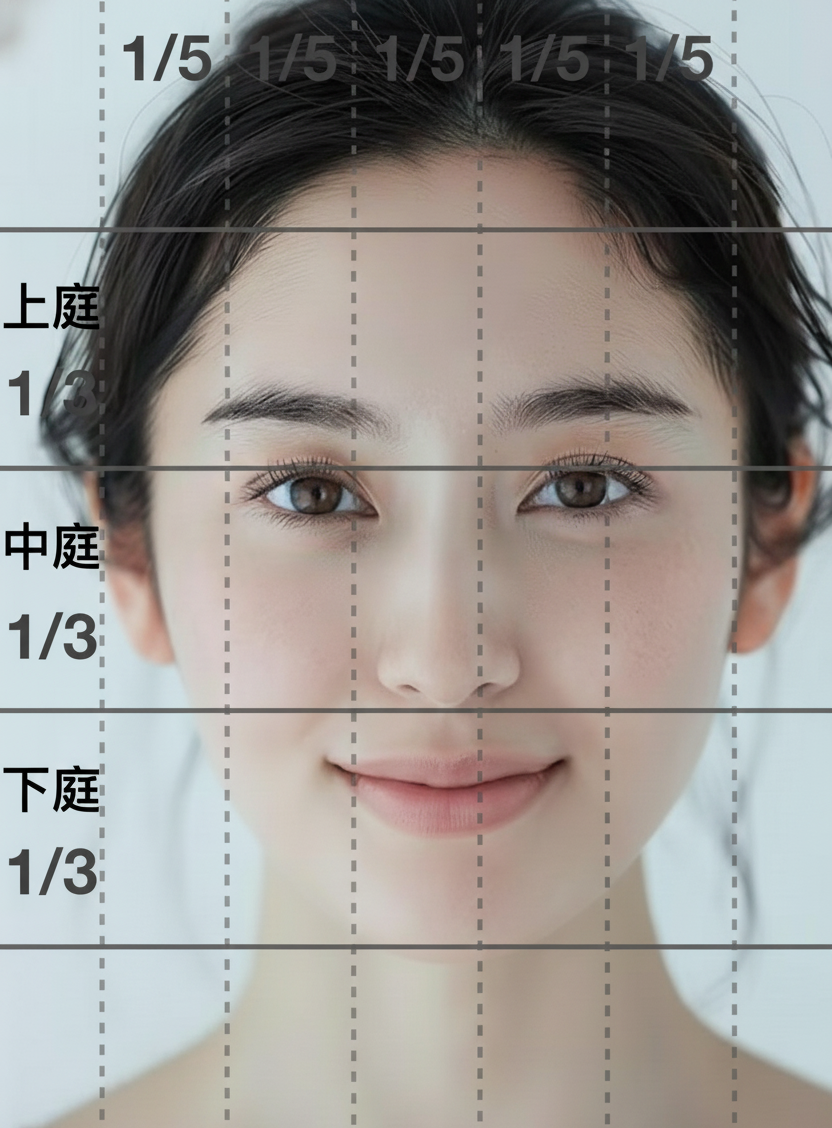 三庭五眼の実例図