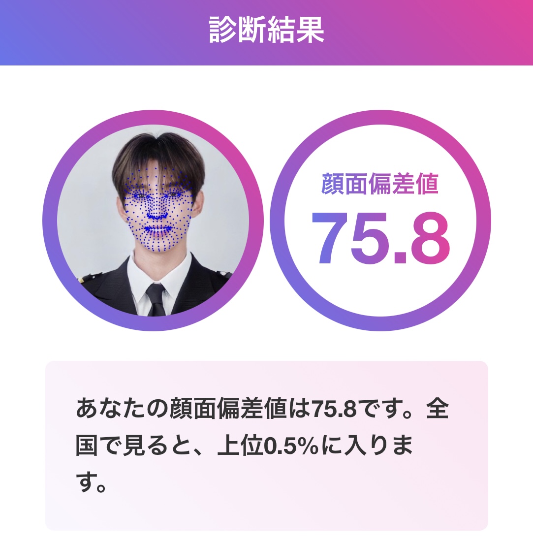 ドギョム 顔面偏差値75.8