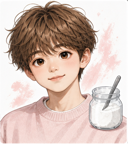 砂糖顔タイプのイラスト